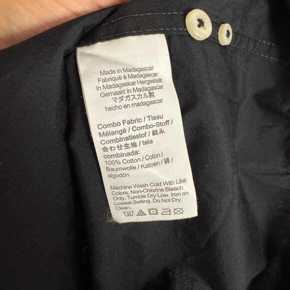 J.Crew Classic Secret Wash Cotton Poplin Shirt Mens L Black Button Down BW439 LS - Picture 6 of 7